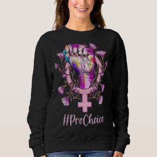 Vintage Frauenrechte Floral Pro Wahl Feminist Su Sweatshirt