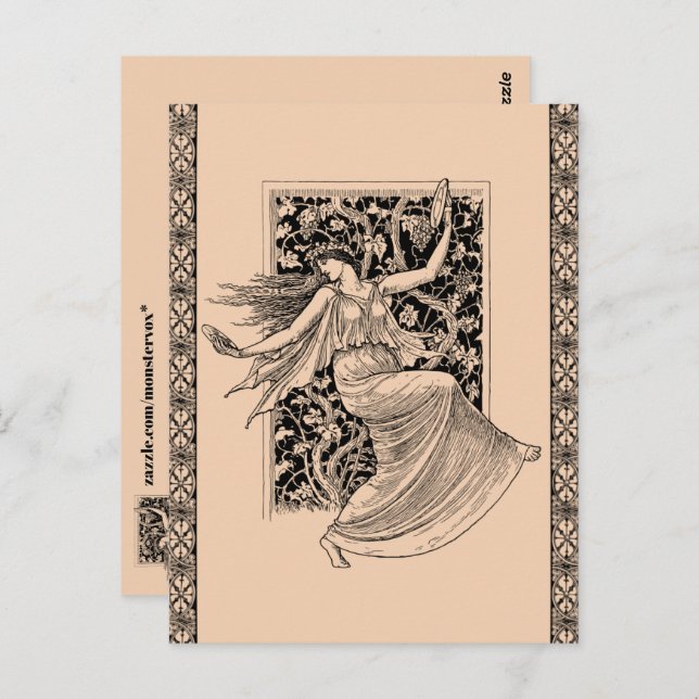 Vintage Frauentanz Postkarte (Vorne/Hinten)