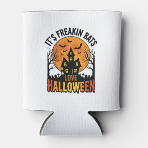 Vintage Freakin Fledermäuse lieben Halloween-Shirt Dosenkühler