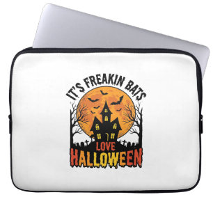 Vintage Freakin Fledermäuse lieben Halloween-Shirt Laptopschutzhülle