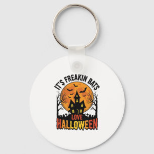 Vintage Freakin Fledermäuse lieben Halloween-Shirt Schlüsselanhänger