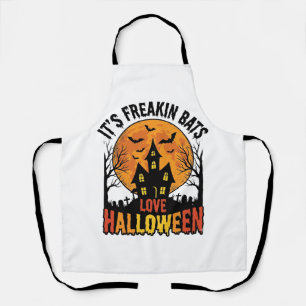 Vintage Freakin Fledermäuse lieben Halloween-Shirt Schürze
