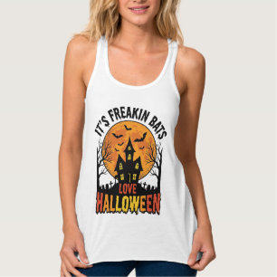 Vintage Freakin Fledermäuse lieben Halloween-Shirt Tank Top