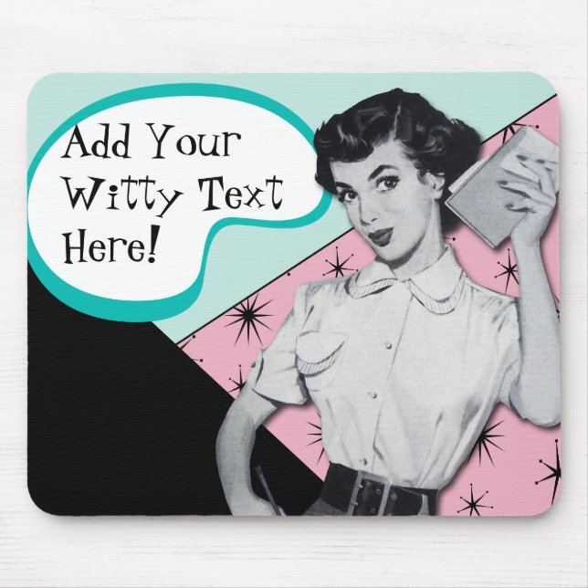 Vintage freche Sekretärin-Mauspad Mousepad (Vorne)