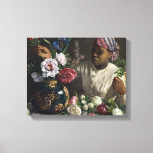 Vintage Frederic Bazille Schwarze Frau mit Pfingst Leinwanddruck