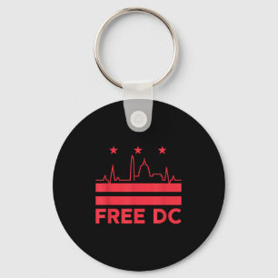 Vintage Free Dc Washington Retro Schütze Home Rule Schlüsselanhänger