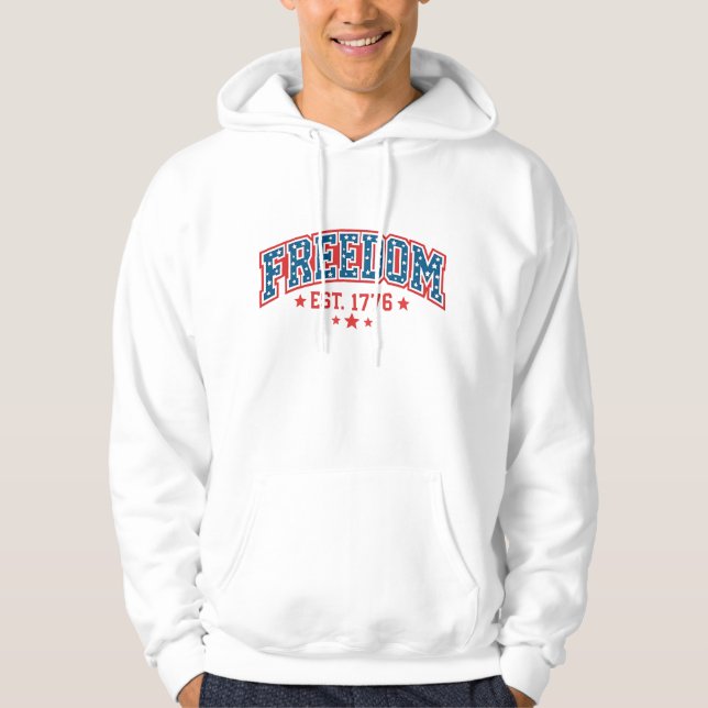 Vintage Freedom 1776 Patriotic Arch American Herit Hoodie (Vorderseite)