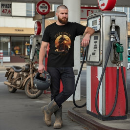 Vintage Freedom Open Road Motorcycle Biker Graphic Tri-Blend Shirt