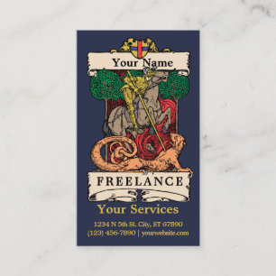 Vintage Freelance-Dienstleistungsvorlage Visitenkarte