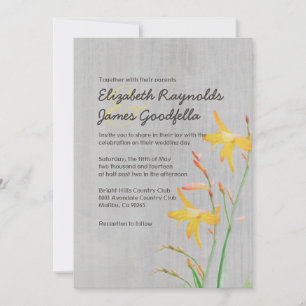 Vintage Freesia-Hochzeits-Einladungen Einladung