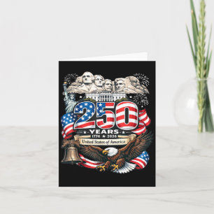 Vintage Freiheit 4. Juli Amerikaner 250 Veteran Karte
