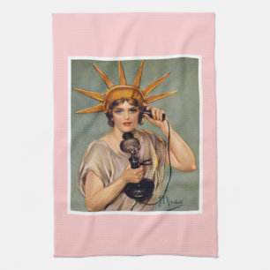 Vintage Freiheit, die Küchen-Tuch nennt Geschirrtuch
