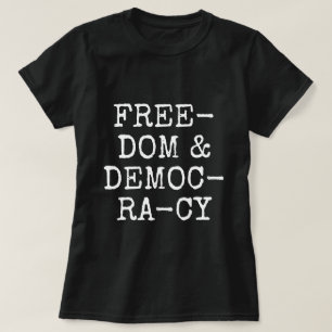 Vintage-Freiheit-und-Demokratie-T-Shirt T-Shirt