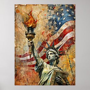 Vintage Freiheitsstatue Poster