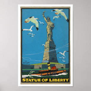 Vintage Freiheitsstatue Posterette aus den 20er Ja Poster