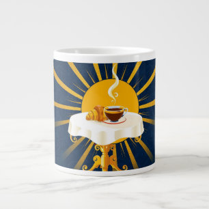 Vintage-French-Café-au-Lait-Deco-Kunst Jumbo-Tasse