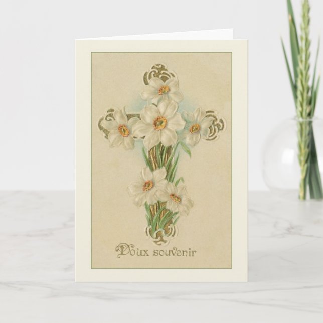 Vintage French Easter Greeting Card Feiertagskarte (Vorderseite)