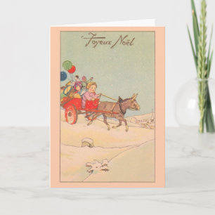 Vintage French Frohe Weihnachten Christmas Card