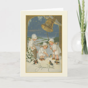 Vintage French Frohe Weihnachten Christmas Card