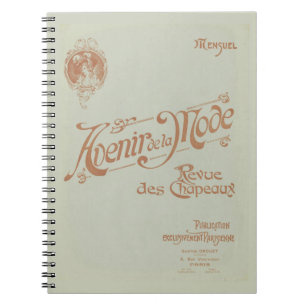 Vintage French Green Fashion Magazine Art Nouvelle Notizblock