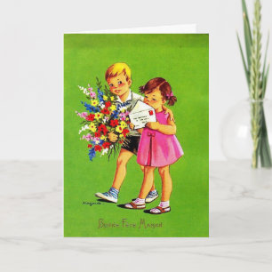 Vintage French - Gute Party Mama, Karte