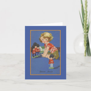 Vintage French New Year Karte