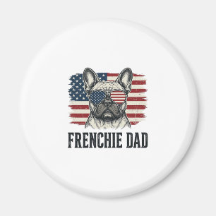 Vintage Frenchie Dad Patriotisches Bulldog-Shirt_1 Magnet