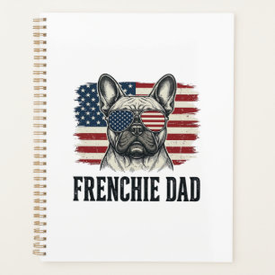 Vintage Frenchie Dad Patriotisches Bulldog-Shirt_1 Planer