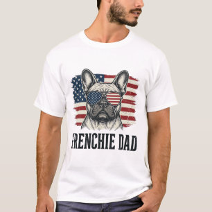 Vintage Frenchie Dad Patriotisches Bulldog-Shirt_1 T-Shirt