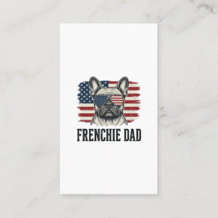 Vintage Frenchie Dad Patriotisches Bulldog-Shirt_1 Visitenkarte