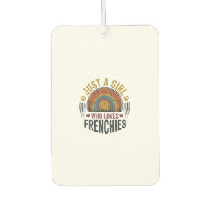 Vintage-Frenchie-Hundeliebhaber-Shirt-Design für M Autolufterfrischer