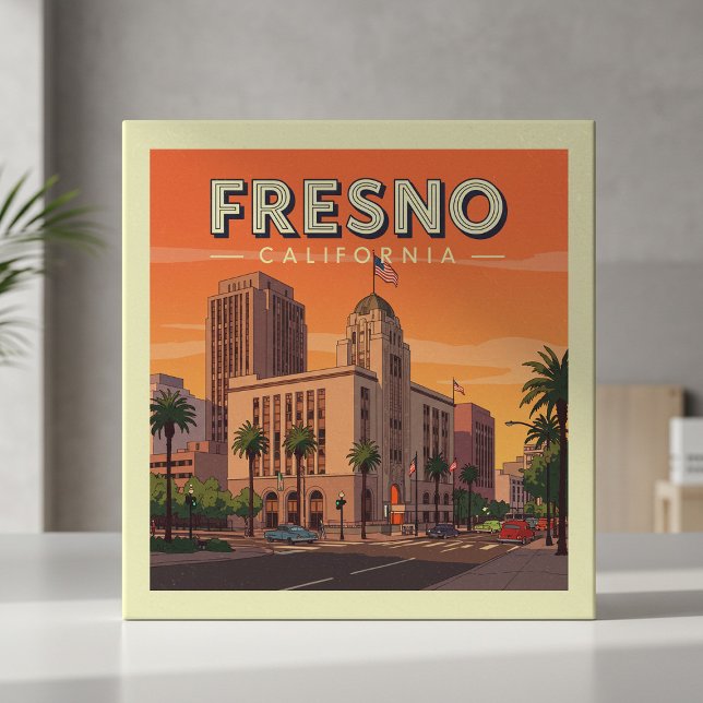 Vintage Fresno Kalifornien Fliese (Von Creator hochgeladen)