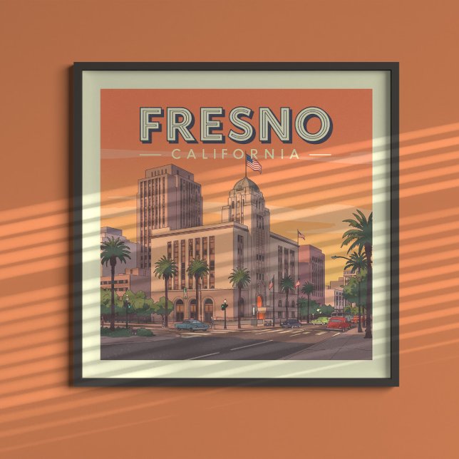 Vintage Fresno Kalifornien Poster (Von Creator hochgeladen)
