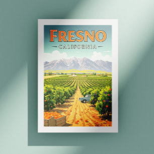 Vintage Fresno Kalifornien Postkarte