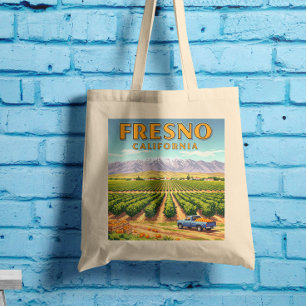 Vintage Fresno Kalifornien Tragetasche