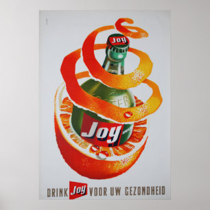 Vintage Freude-Anzeige, bunt Poster