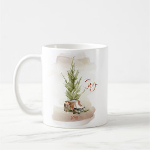 Vintage Freude Weihnachten Weihnachten Szene Kaffe Kaffeetasse