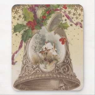 Vintage Freudige Weihnachtsglocke Mousepad