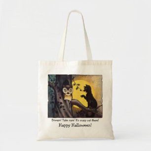 Vintage Freunde und Feinde Halloween Tote Tag Tragetasche