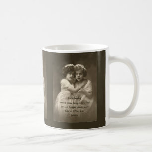 Vintage Freunde Zitat zur Inspiration Kaffeetasse