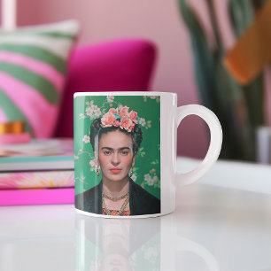 Vintage Frida Kahlo Portraits mit maßgeschneiderte Zweifarbige Tasse