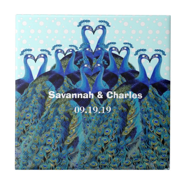 Vintage Friedenstruppen Küssen Hochzeitsgeschenke Fliese (Vorderseite)