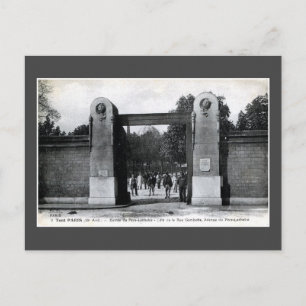 Vintage Friedhof Père Lachaise, Paris, Frankreich Postkarte