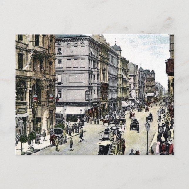 Vintage Friedrichstraße 1890er Postkarte (Vorderseite)