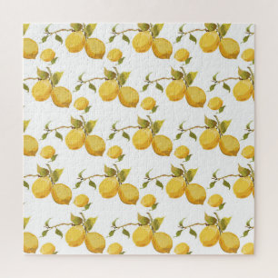 Vintage frische Zitronen: einfaches Design Puzzle