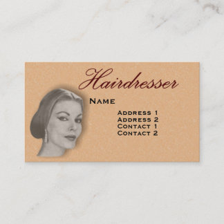 Vintage Friseur-Profil-Geschäfts-Karte #22 2 Visitenkarte