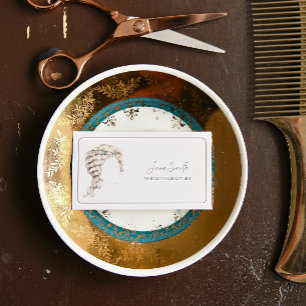 Vintage Friseurin-Vorlage Visitenkarte