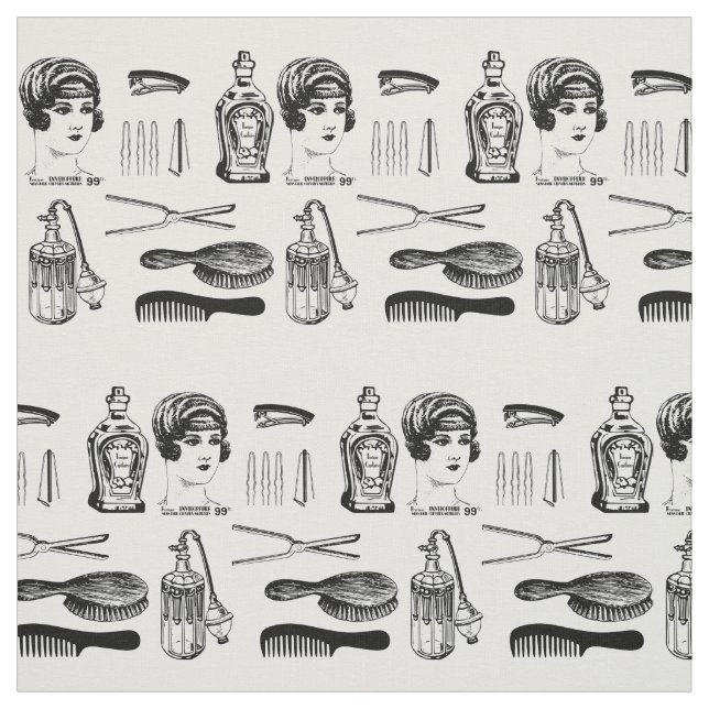 Vintage Friseurschere  Stoff (Muster)