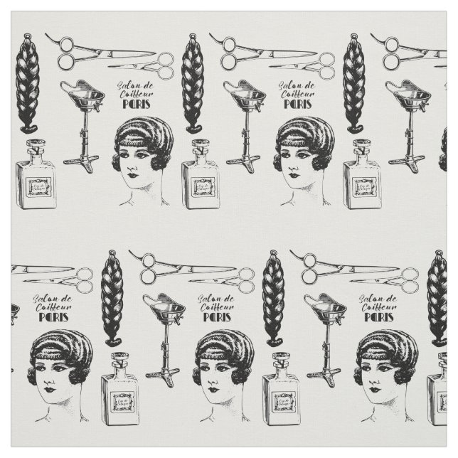Vintage Friseurschere  Stoff (Muster)