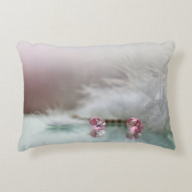 Vintage Frisiertisch Buttone, Juwelen, Feder Dekokissen (Vorderseite)